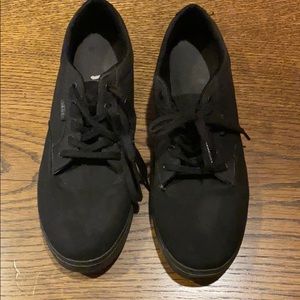 Black lace up Vans